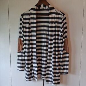 MYOBE Gray and White Striped Top